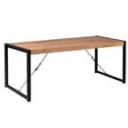 Eettafel Boaz | Mangohout | Metalen U-poten 200x90