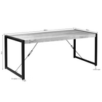 Eettafel Boaz | Mangohout | Metalen U-poten 200x90