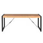 Eettafel Boaz | Mangohout | Metalen U-poten 200x90