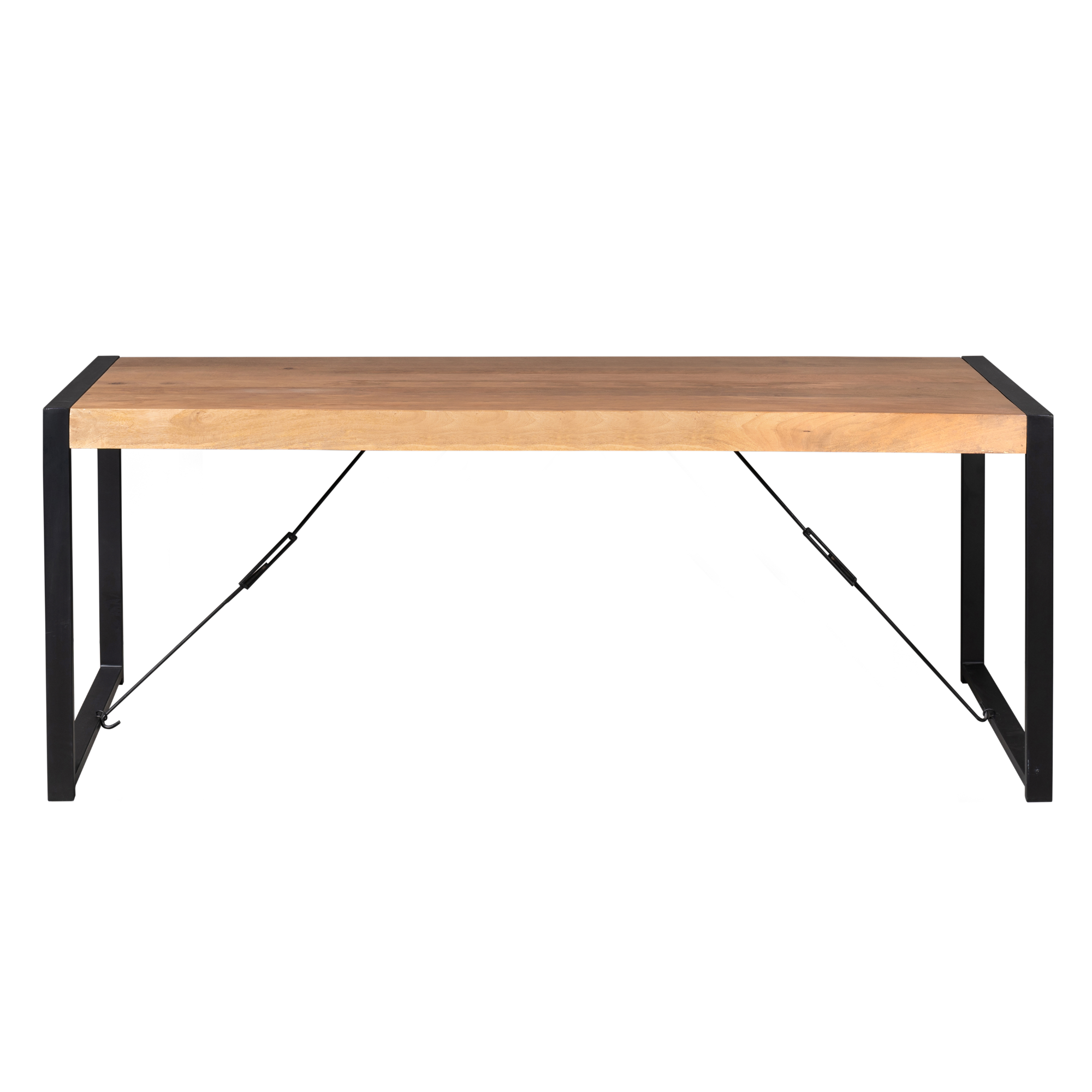 Eettafel Boaz | Mangohout | Metalen U-poten 200x90