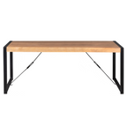 Eettafel Boaz | Mangohout | U-poten zwart | 220x90