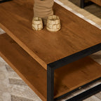 Salontafel Boaz | Mangohout & Metaal | 110x60 cm