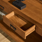 Sidetable Boaz | 4 Laden | Mango & Zwart Metaal
