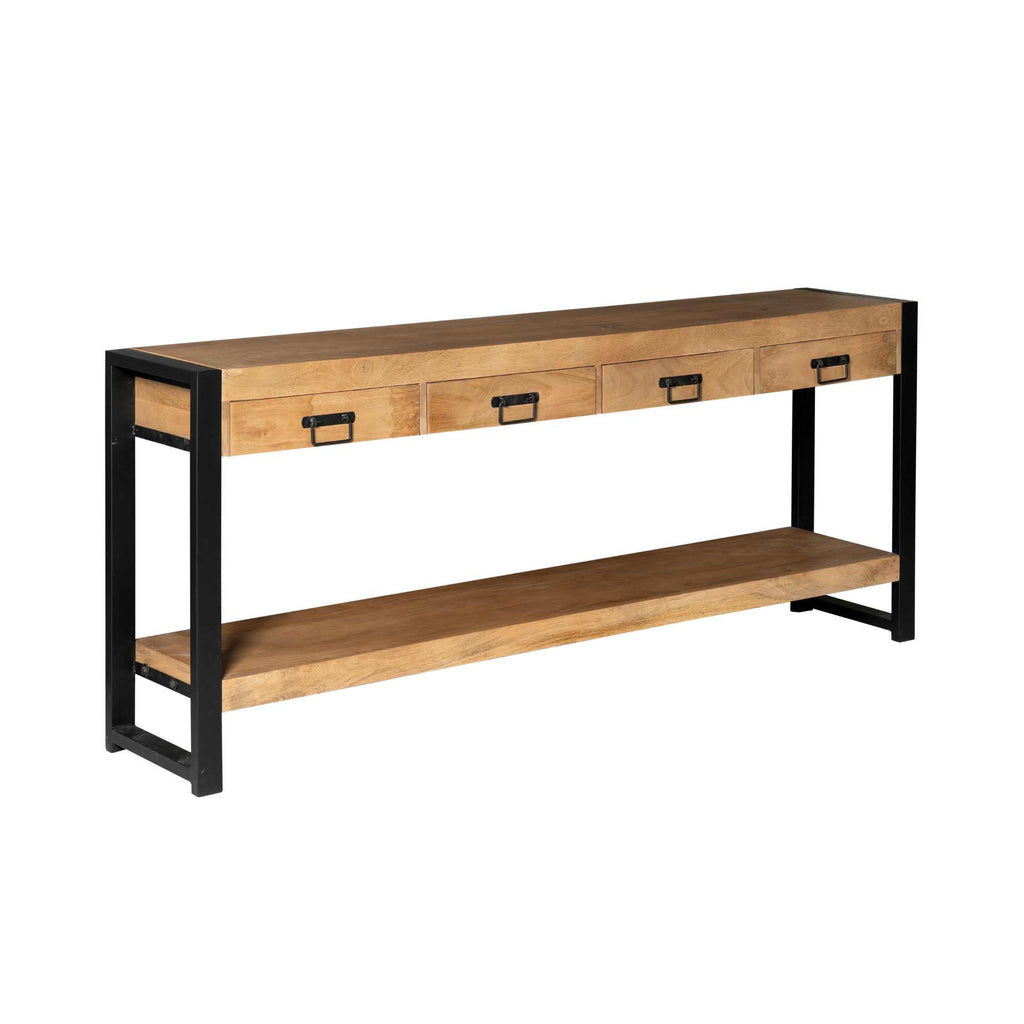 Sidetable Boaz | 4 Laden | Mango & Zwart Metaal