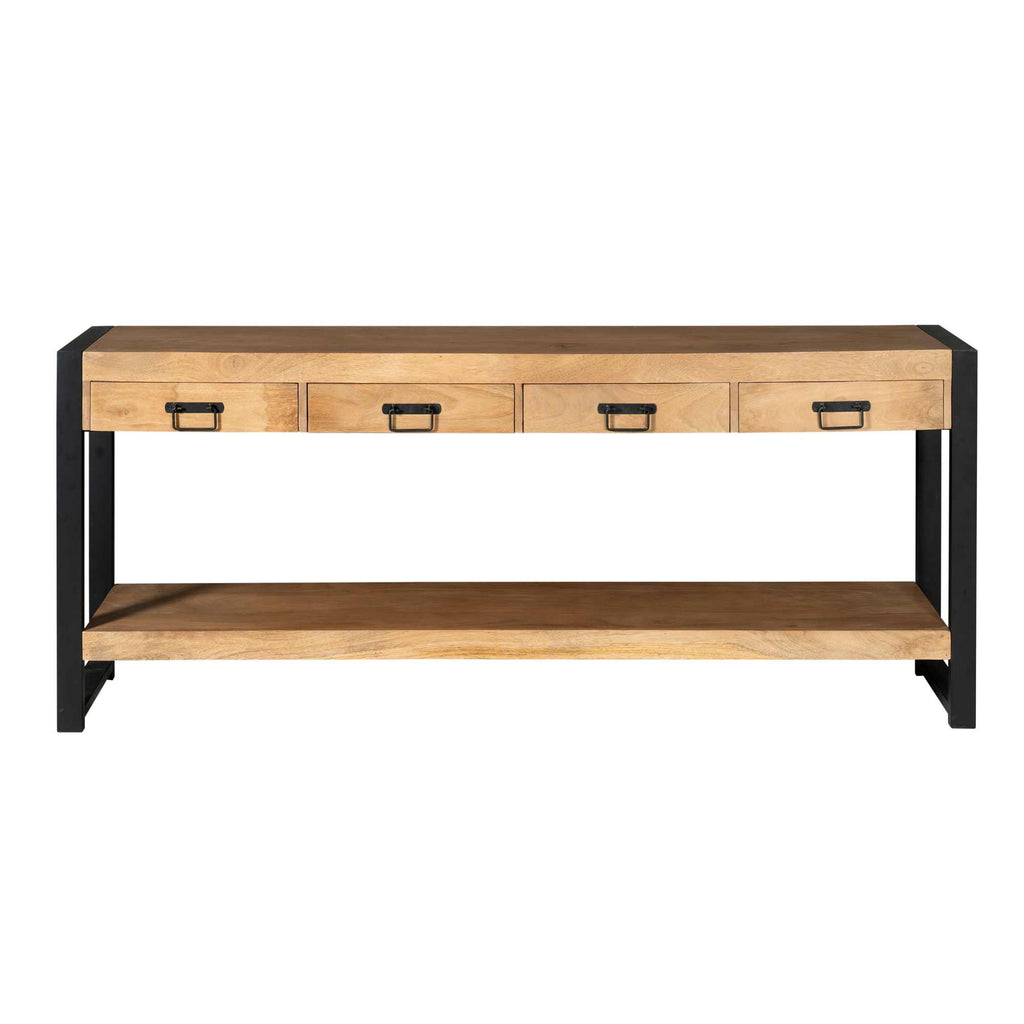 Sidetable Boaz | 4 Laden | Mango & Zwart Metaal