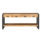 Sidetable Boaz | 4 Laden | Mango & Zwart Metaal