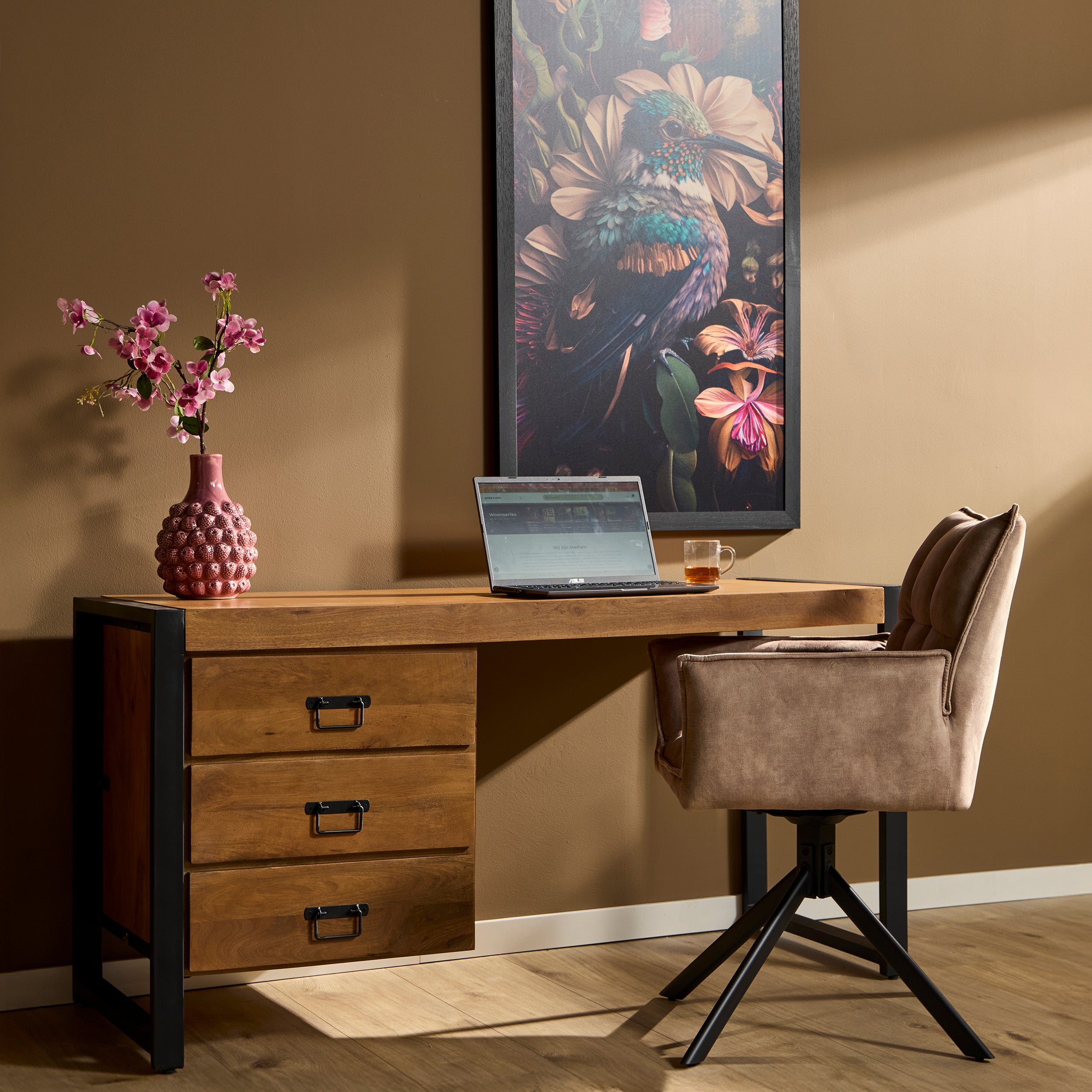 Bureau Boaz | 3 Laden | Massief mango naturel