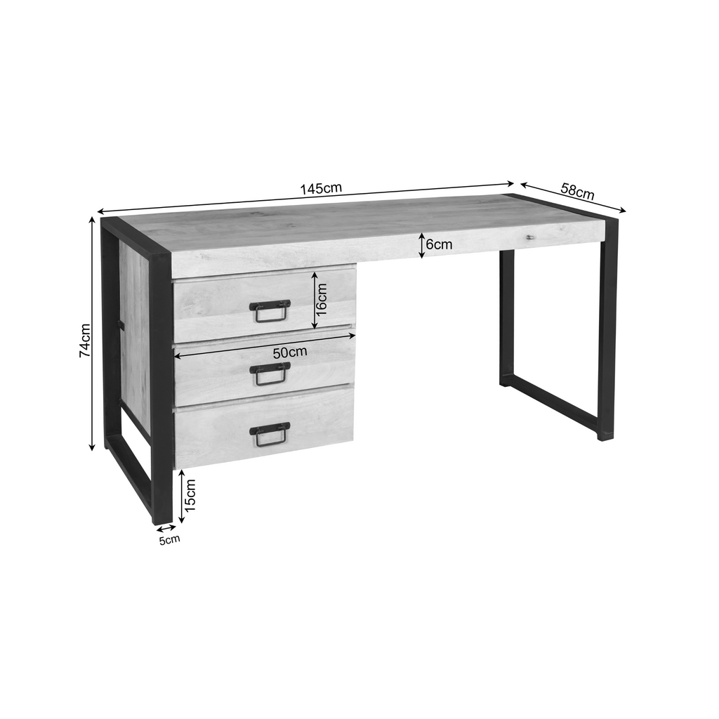 Bureau Boaz | 3 Laden | Massief mango naturel