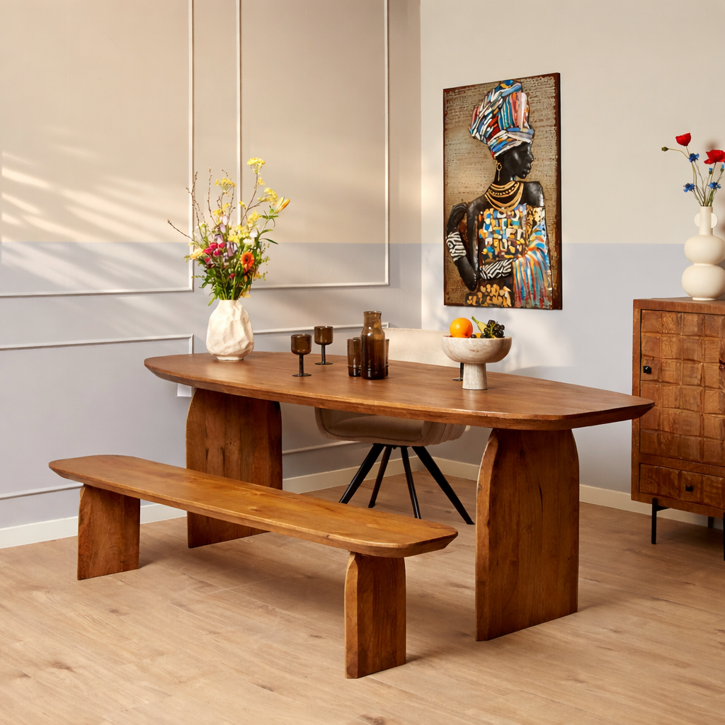 Eetkamerbank Tense | Massief mango | 220 cm