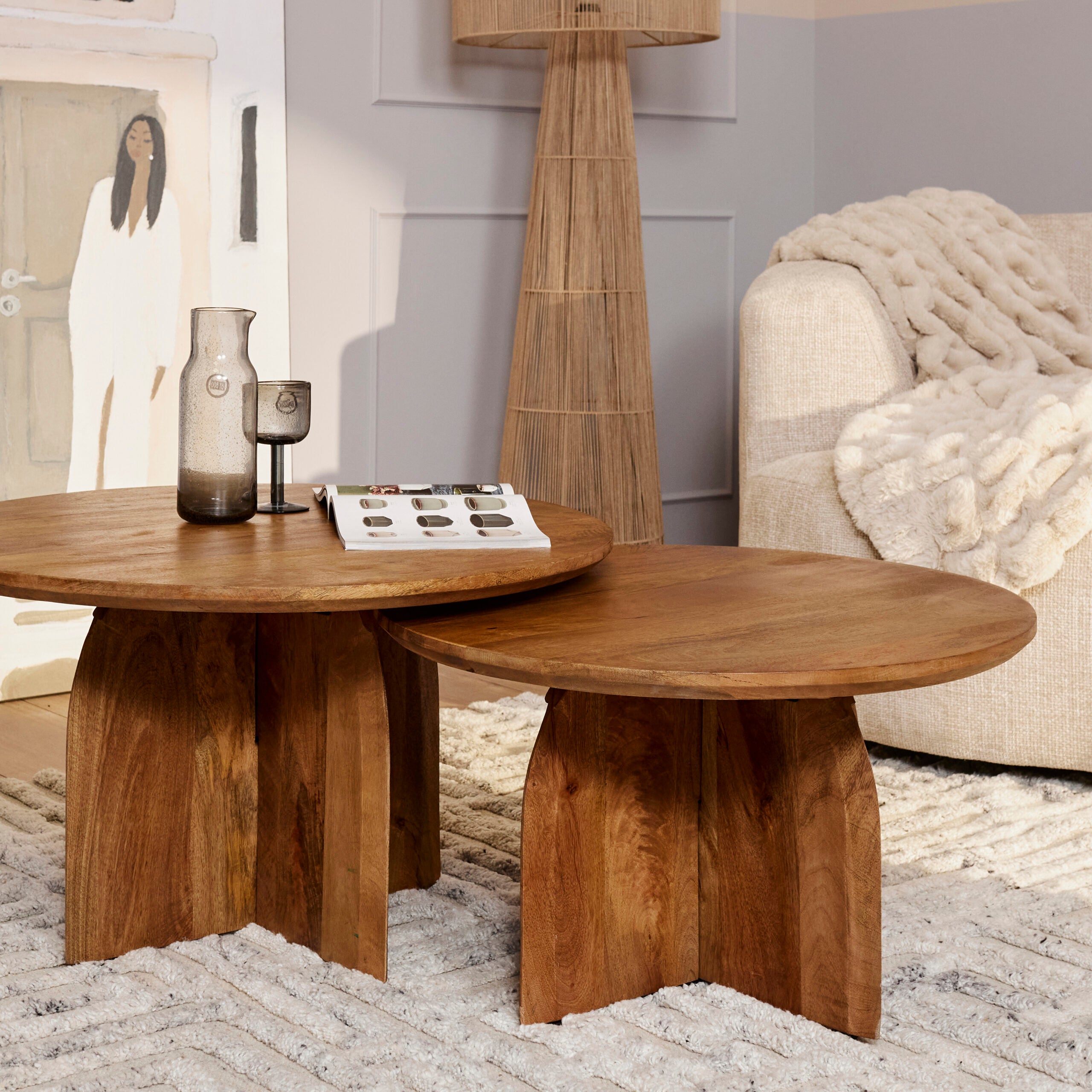 Salontafel Tense | Massief Mango | 70x70 cm