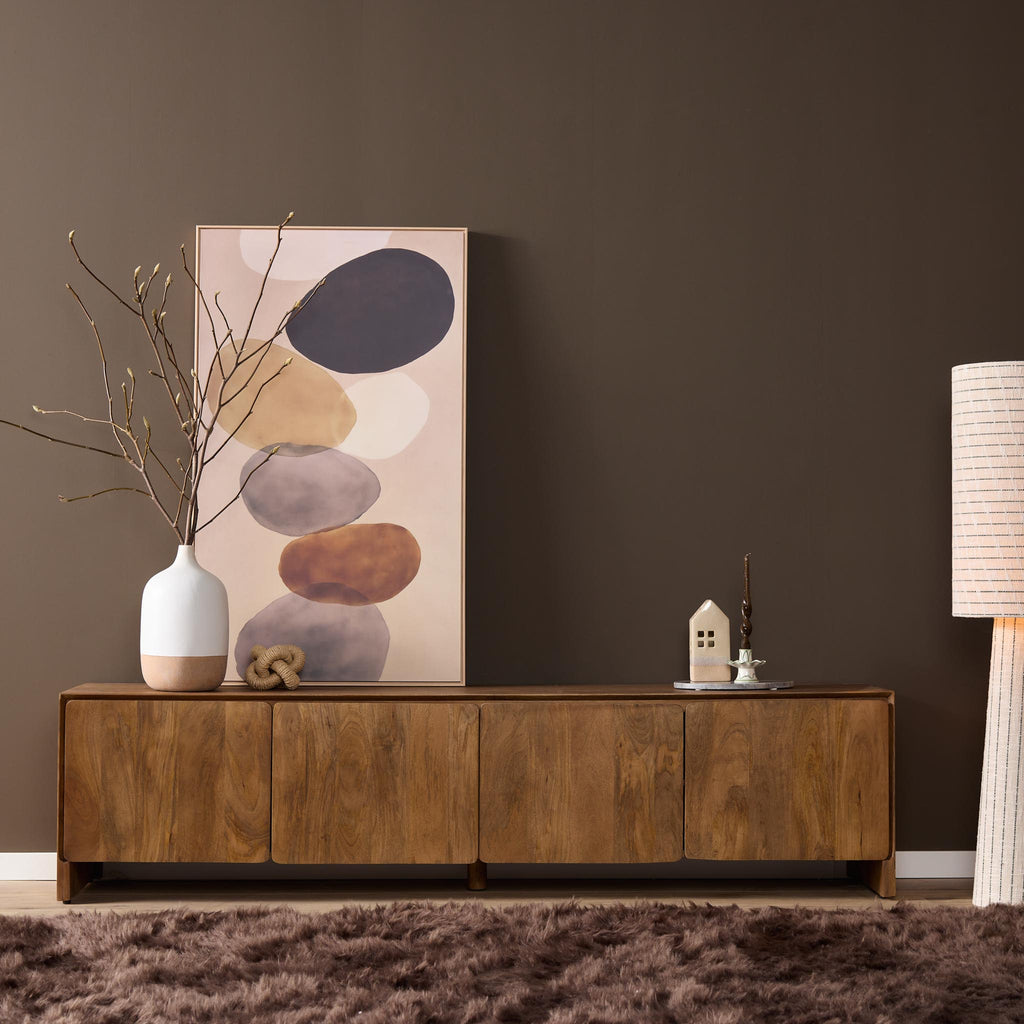 TV meubel Tense | 4 Deuren | Massief mango naturel
