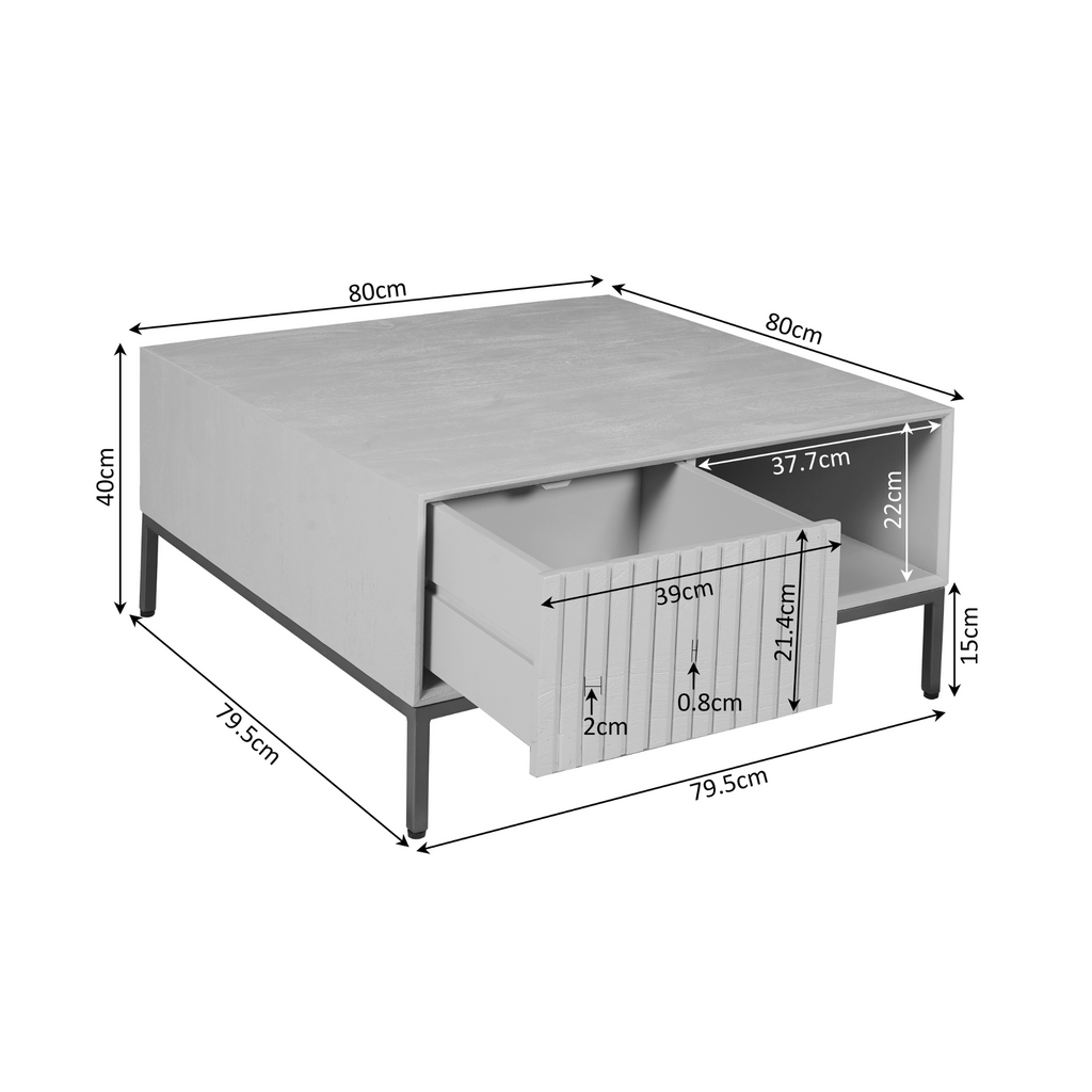 Salontafel Madison | Mangohout | Bruin
