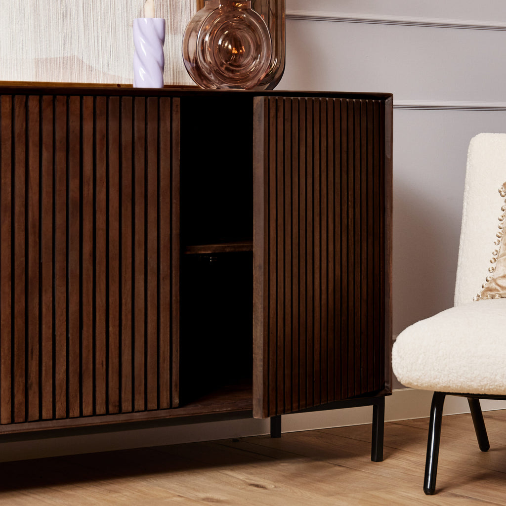 Dressoir Madison | 3 Deuren | Mangohout bruin