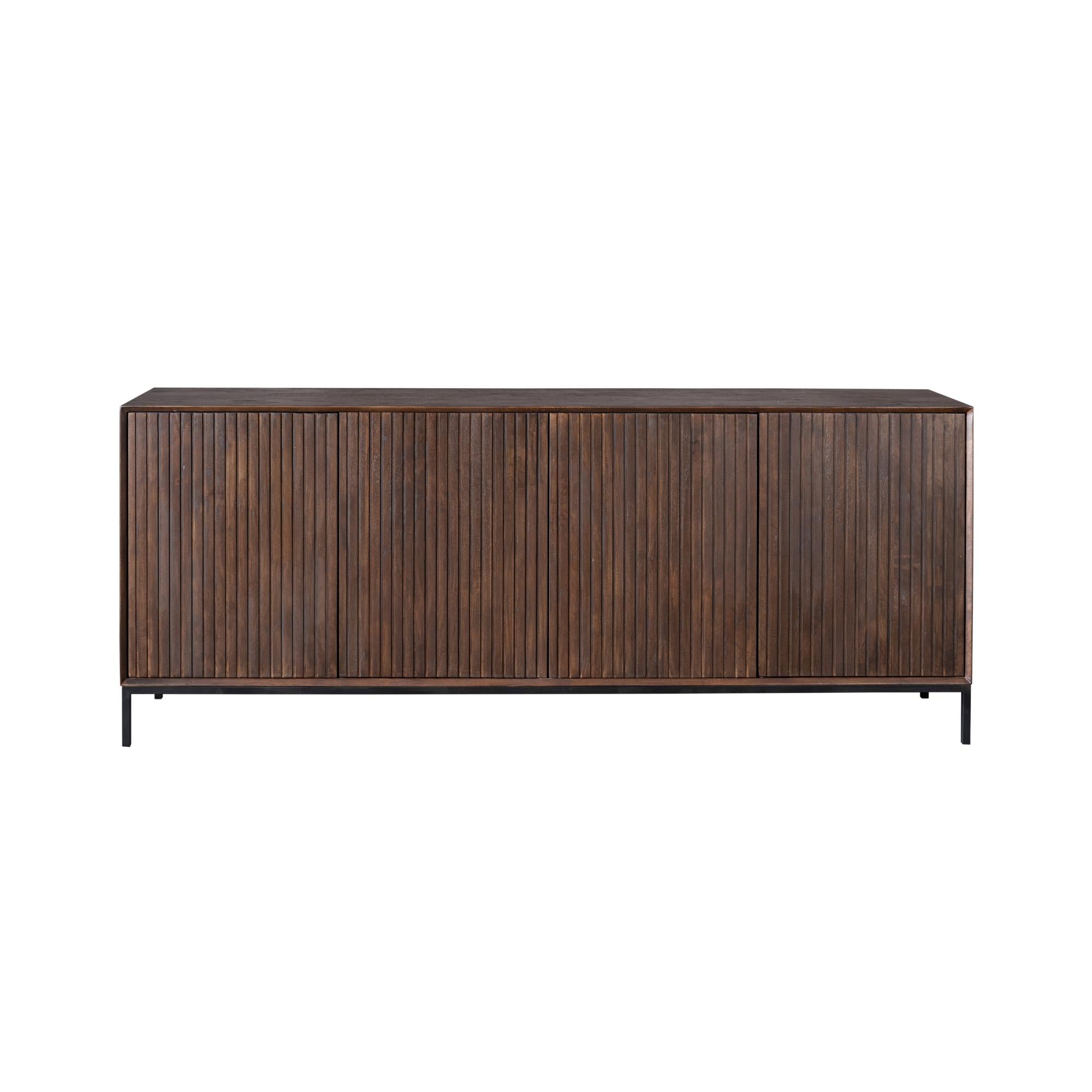 Dressoir Madison | 4-Deurs | Mangohout & Zwart