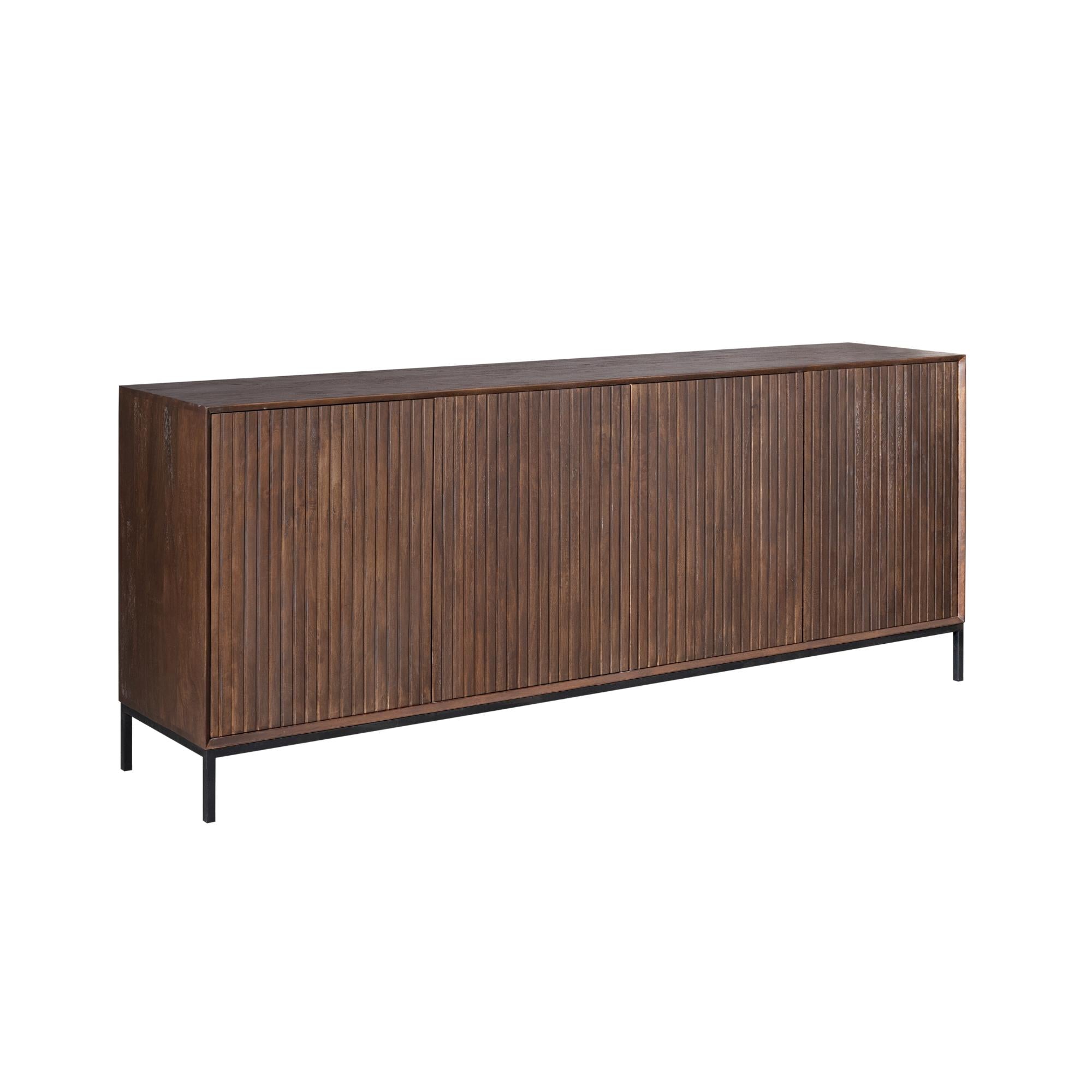 Dressoir Madison | 4-Deurs | Mangohout & Zwart