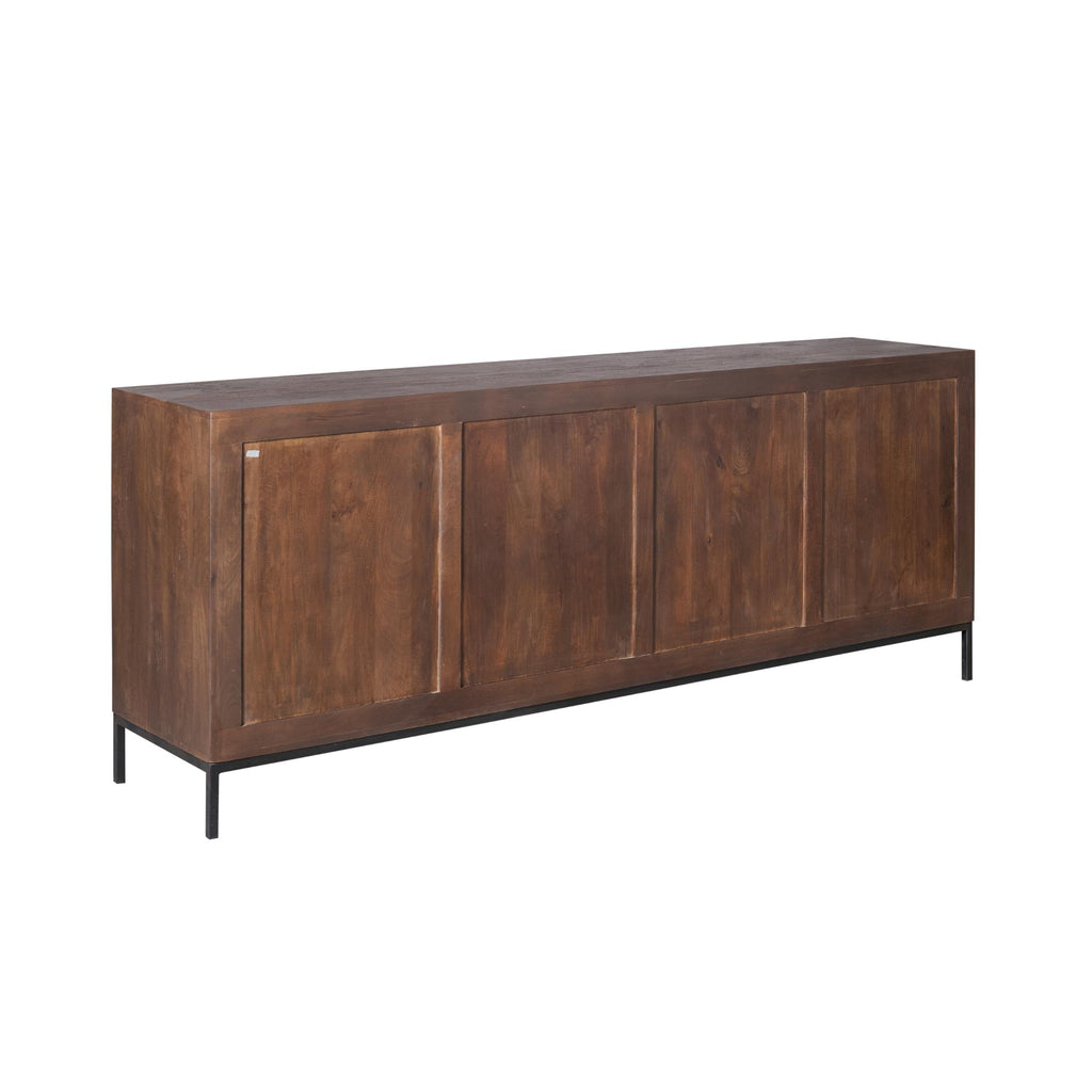 Dressoir Madison | 4-Deurs | Mangohout & Zwart