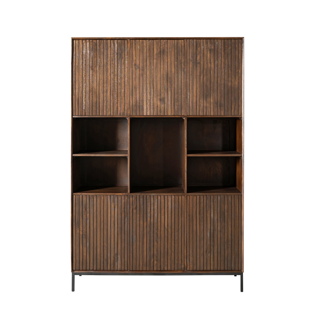 Vakkenkast XL Madison | Mangohout | 6 Deuren