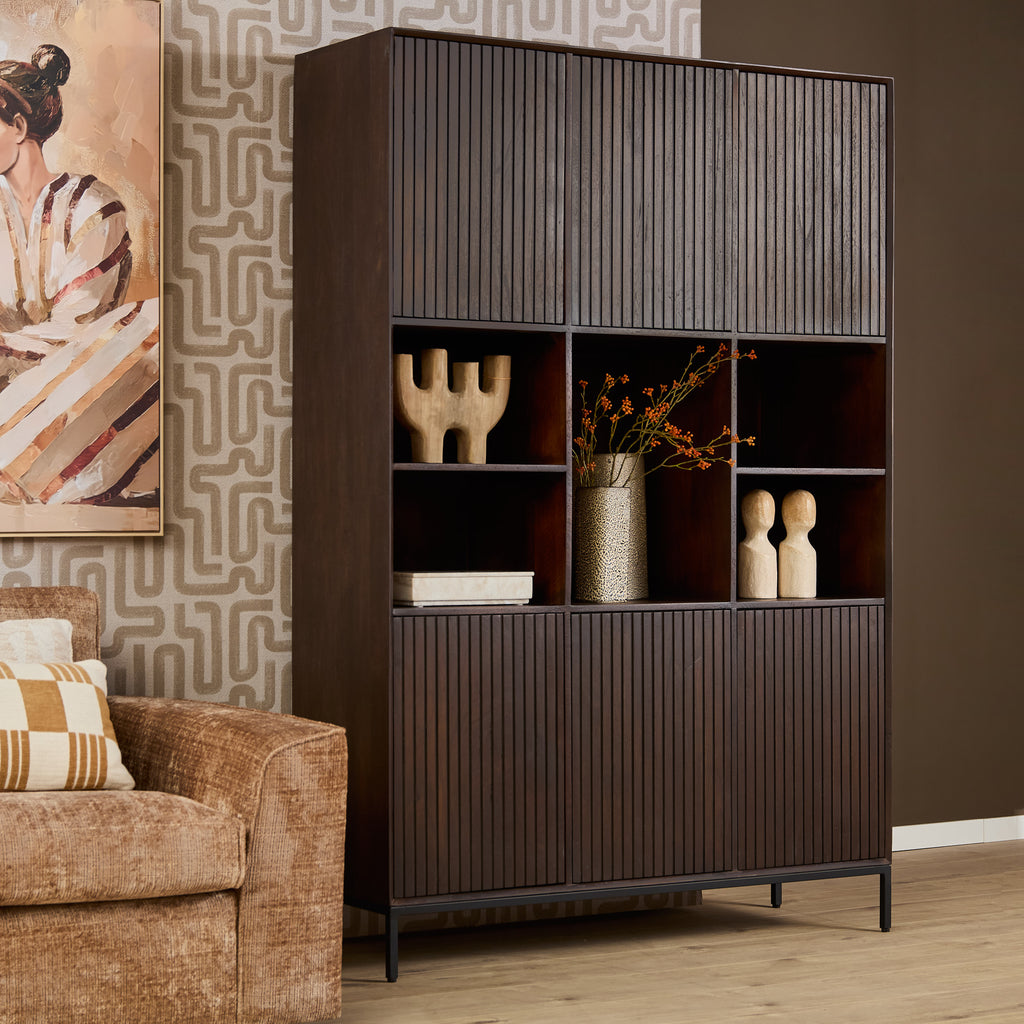 Vakkenkast Madison XL bruin| 135 cm