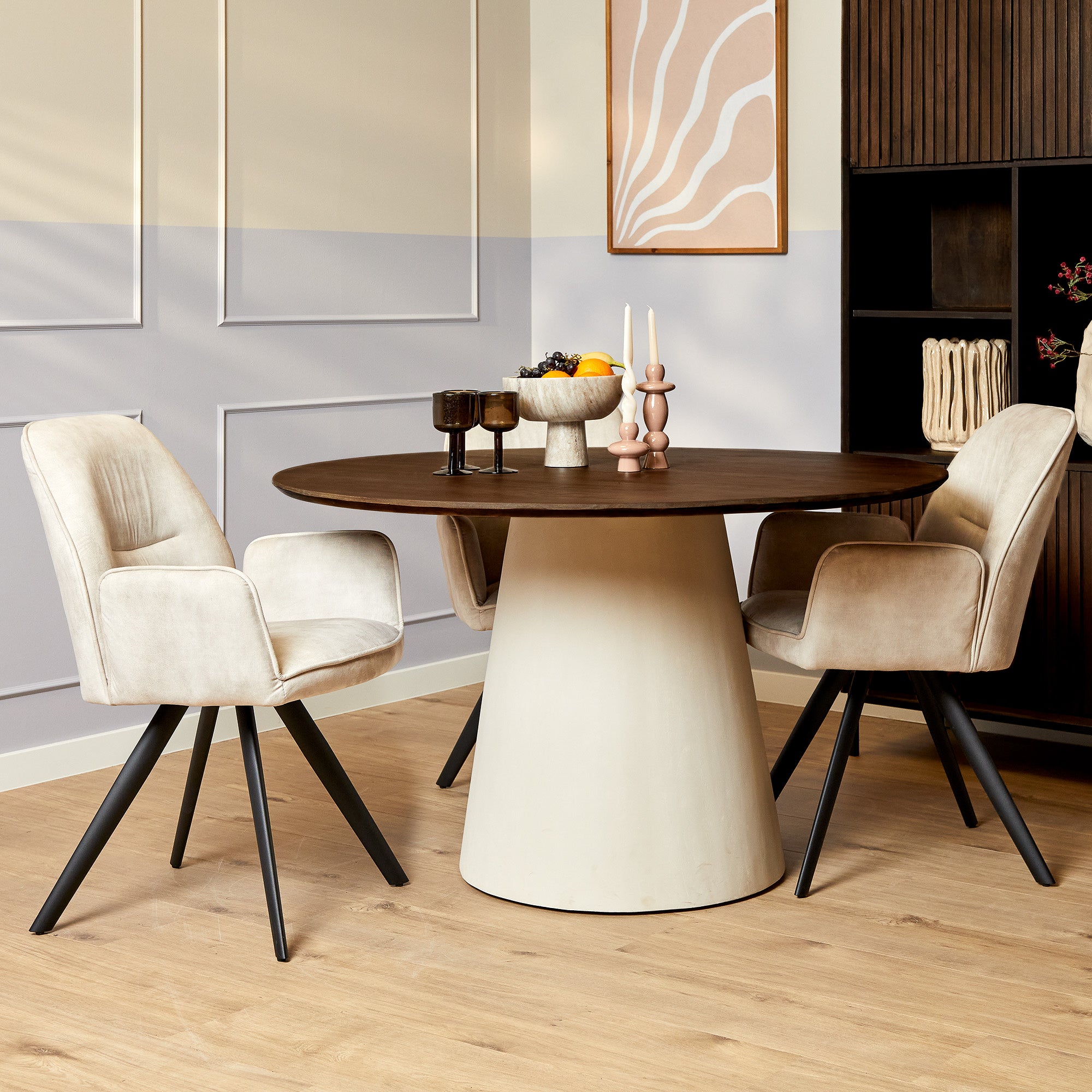 Tafel Madison Brown | Mangohout | 130x130 cm