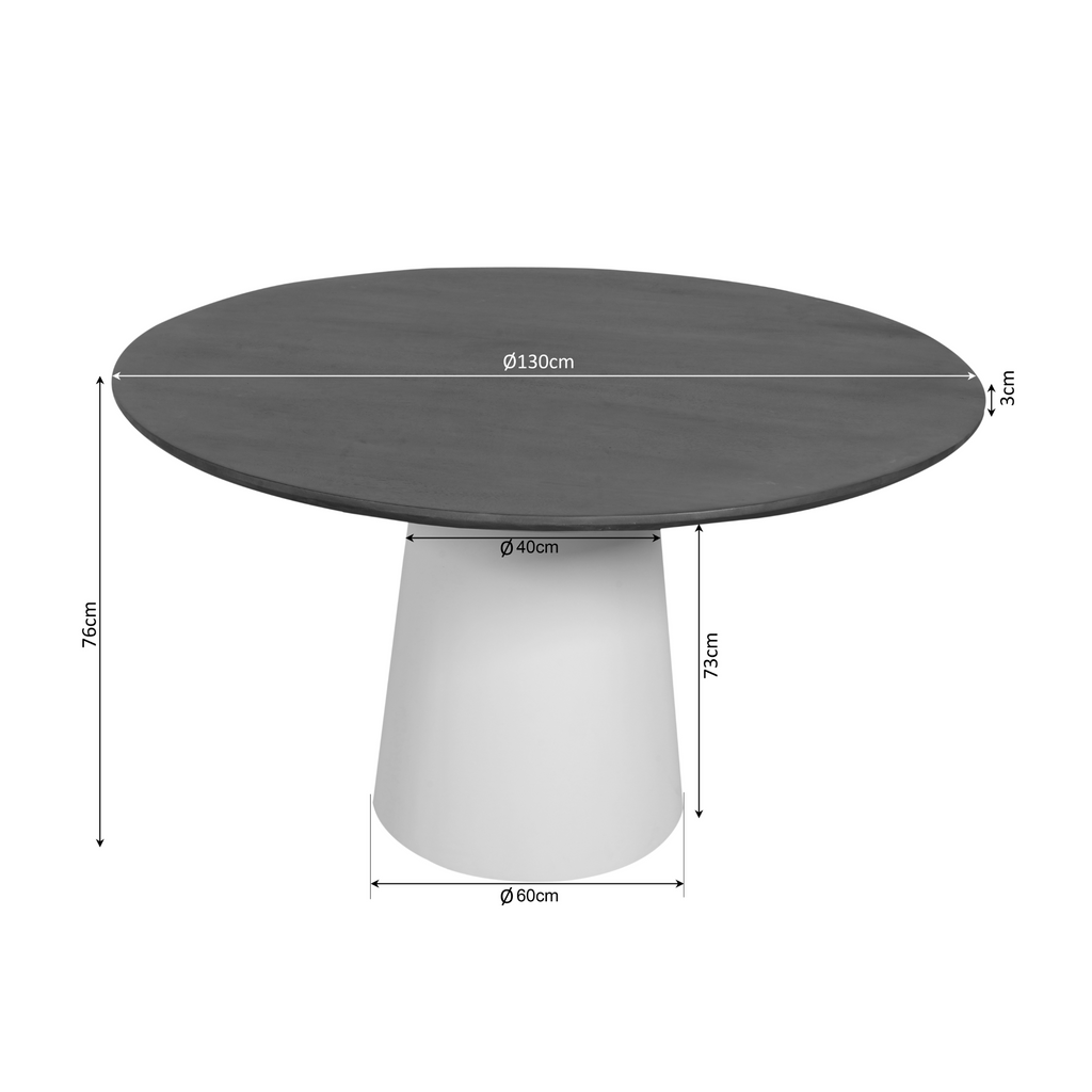 Tafel Madison Brown | Mangohout | 130x130 cm
