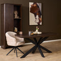 Eettafel Madison Brown | Ovaal | Bruin & Zwart