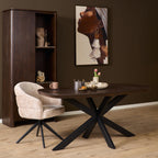 Eettafel Madison Brown | Ovaal | Bruin & Zwart