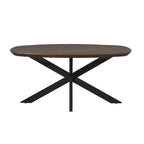 Eettafel Madison Brown | Ovaal | Bruin & Zwart