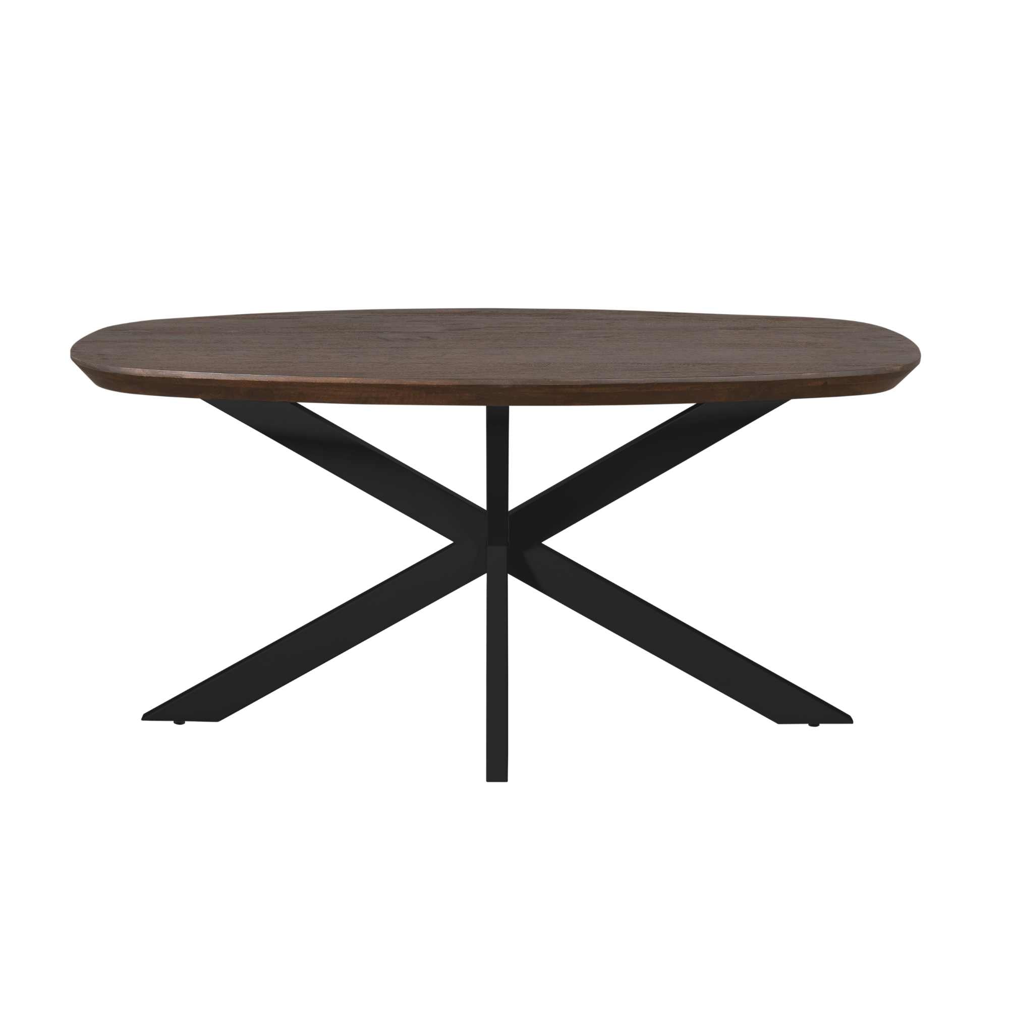 Eettafel Madison Brown | Ovaal | Bruin & Zwart