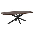 Eettafel Madison Bruin | 280 cm | Deens Ovaal | Poot Zwart