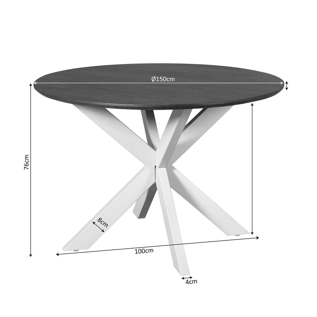 Eettafel Madison Brown | Rond | Ø150 cm