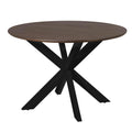 Eettafel Madison Bruin | 110 cm | Poot Zwart