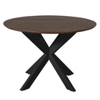 Eettafel Madison Bruin | 110 cm | Poot Zwart