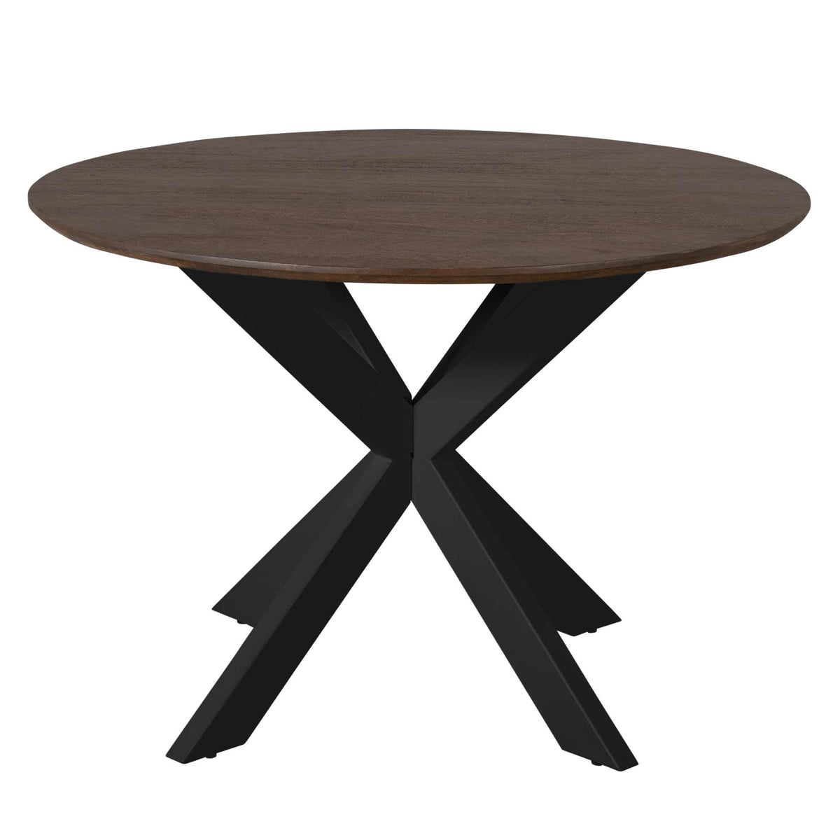 Eettafel Madison Bruin | 110 cm | Poot Zwart