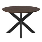 Eettafel Madison Bruin | 110 cm | Poot Zwart