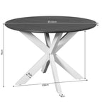 Eettafel Madison Bruin | 110 cm | Poot Zwart