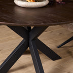 Eettafel Madison Brown | Rond | Ø130 cm Bruin