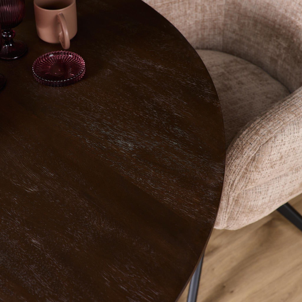 Eettafel Madison Brown | Rond | Ø130 cm Bruin