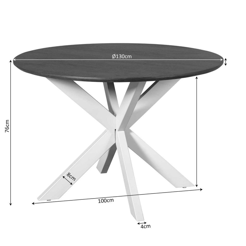 Eettafel Madison Brown | Rond | Ø130 cm Bruin