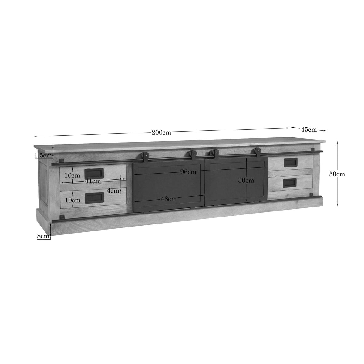Tv-meubel Fresno | 200 cm