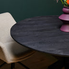 Eettafel New York | Rond Ø120 | Mango zwart