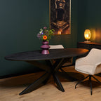 Eetkamertafel New York | Ovaal | Mango zwart
