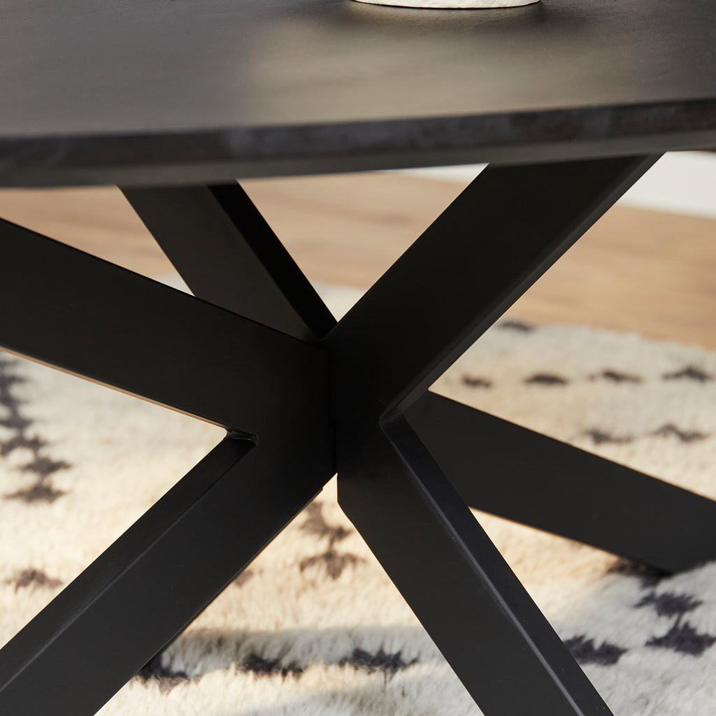 Salontafel New York | Druppel | Mangohout mat zwart