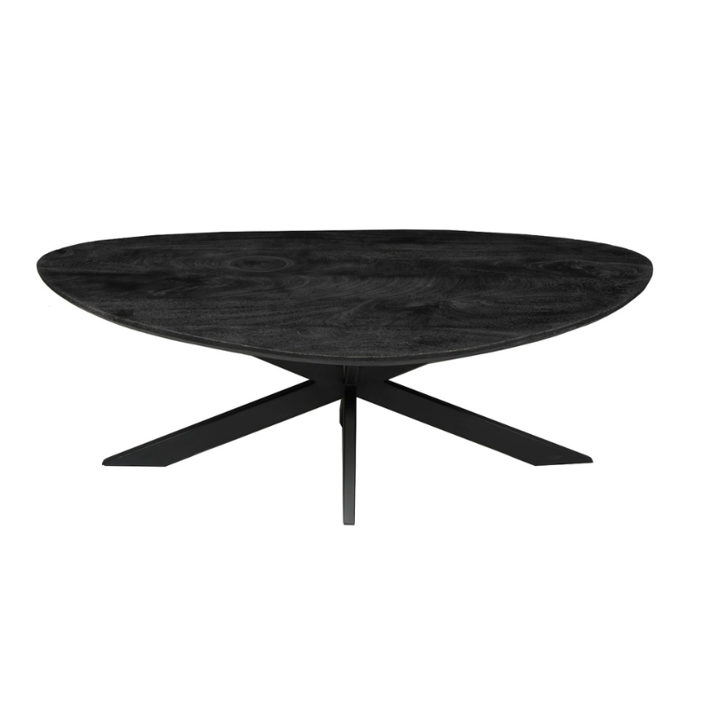 Salontafel New York | Druppel | Mangohout mat zwart