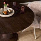 Eettafel Lima | Rond | Mangohout Bruin Ø150
