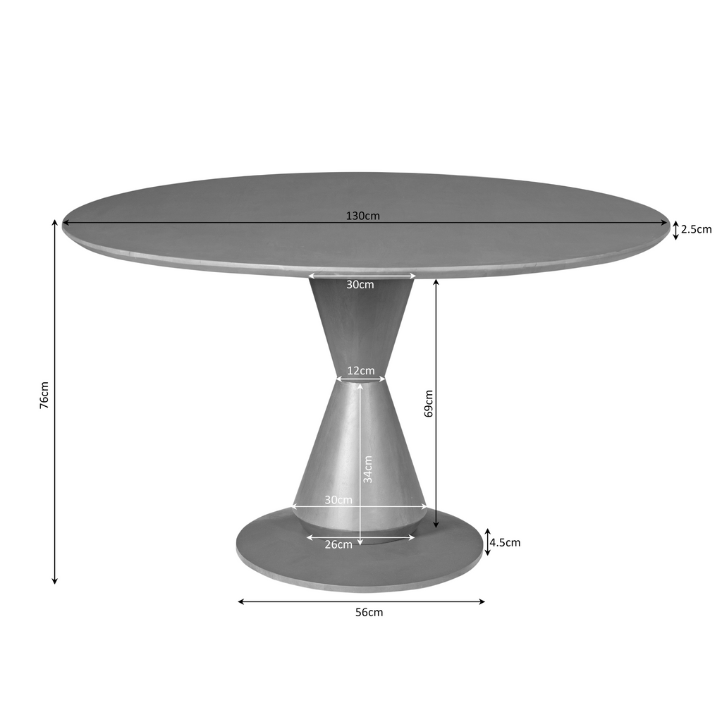 Eettafel Lima | Rond | Mangohout bruin Ø130/Ø150