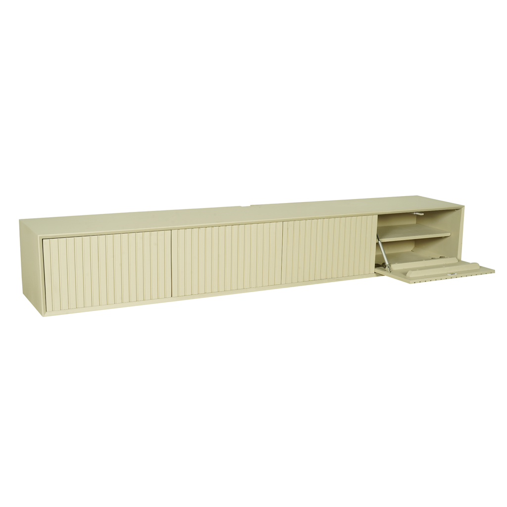 Zwevend tv-meubel Madison Sand | Mangohout | 120 cm