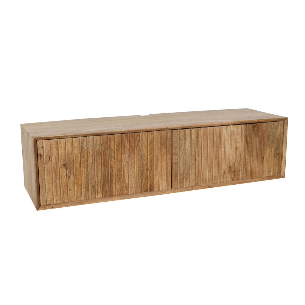 Zwevend tv-meubel Madison Sand | Mangohout | 120 cm