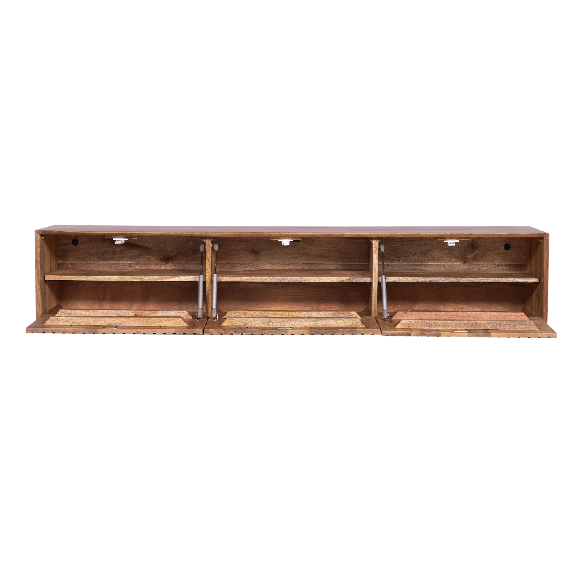 Zwevend tv-meubel Madison | 160 cm | Mangohout naturel