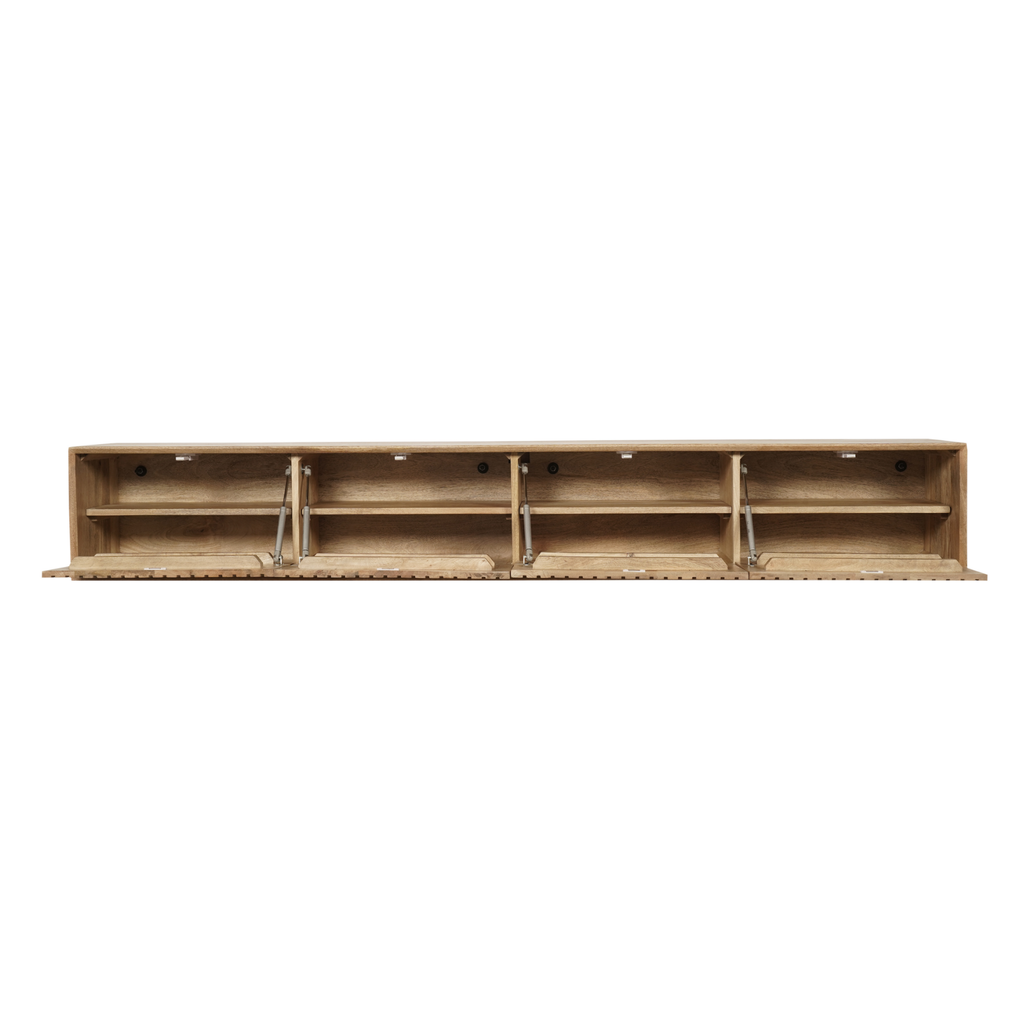 Zwevend tv-meubel Madison Sand | Mangohout | 120 cm