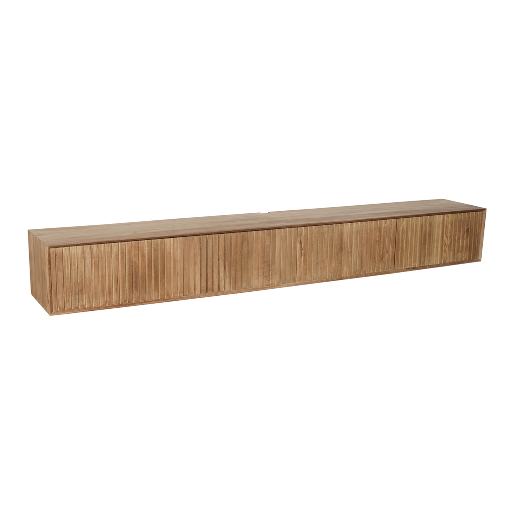 Zwevend tv-meubel Madison Sand | Mangohout | 120 cm